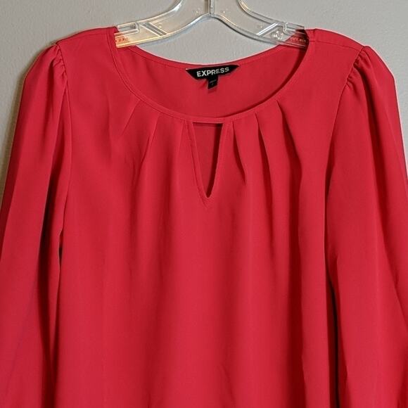 EUC Express Bright Pink Blouse, S - Picture 2 of 6